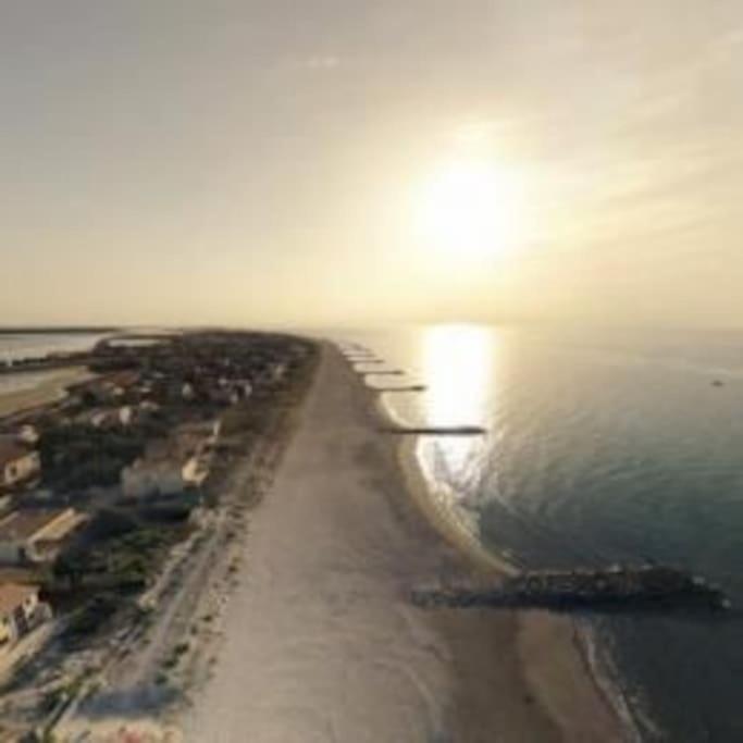 Appart 5P Terrasse Sud Vue Mer, Acces Direct Plage Frontignan Exterior photo