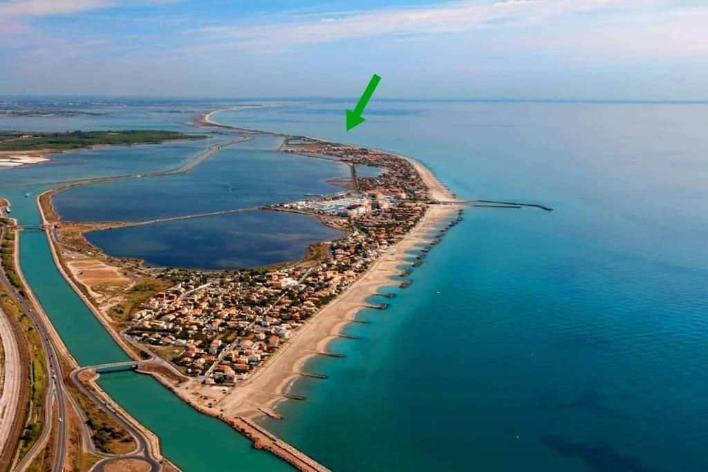 Appart 5P Terrasse Sud Vue Mer, Acces Direct Plage Frontignan Exterior photo